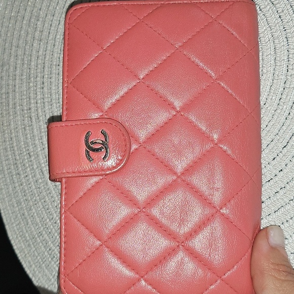 CHANEL Handbags - CHANEL Quilted Coral Pink Wallet
